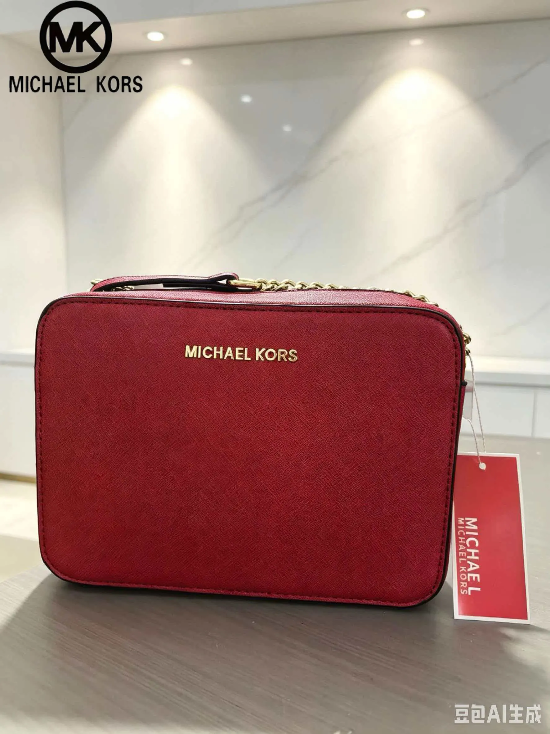 Фото Новая большая женская сумка Michael Kors Ole Jet Set 2026 из ПВХ-кожи, на плечо и через плечо, маленькая квадратная №4