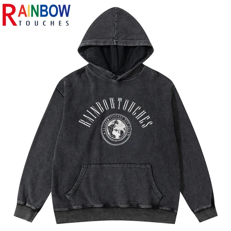 

Rainbowtouches Washed Hoodie Men High Street Fashion Blinds Box Hoodie Trend Hip Hop Unisex Essentials Superior Quality Clothing