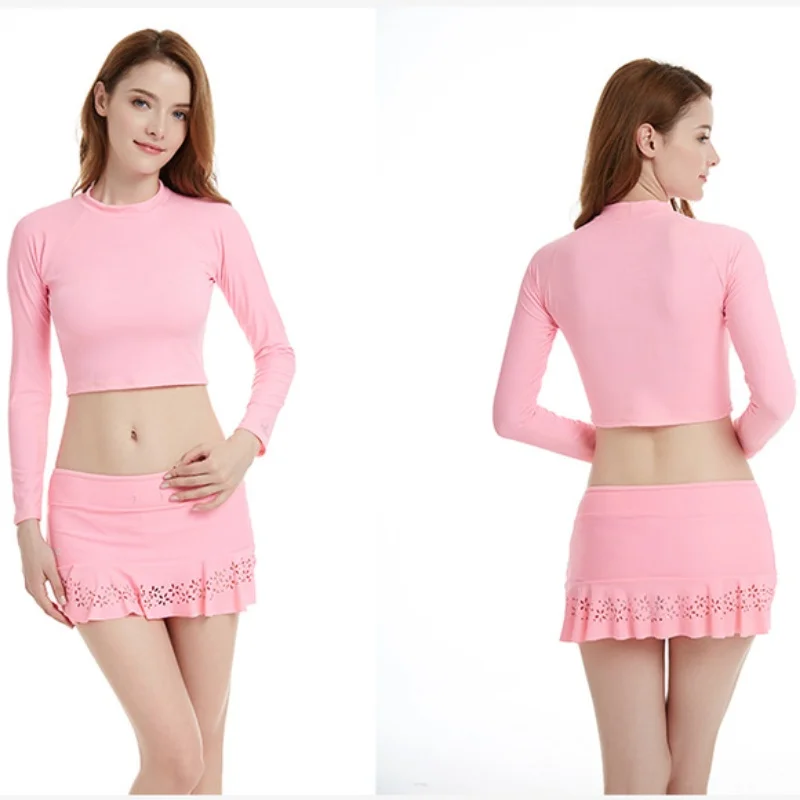 Новинка женский спортивный купальник с длинными рукавами