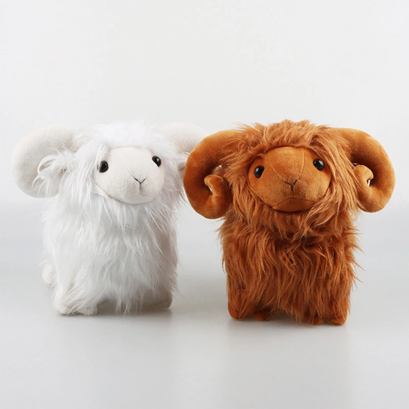 

Kawaii Simulation Highland Sheep Plush Toy Soft Stuffed Animal Sheep Plushie Baby Toys Birthday Gift for Kids Boys Girls