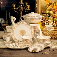 bone tableware european style household dishes set bowls and spoons jingdezhen ceramics set bowls combined gift porcelain