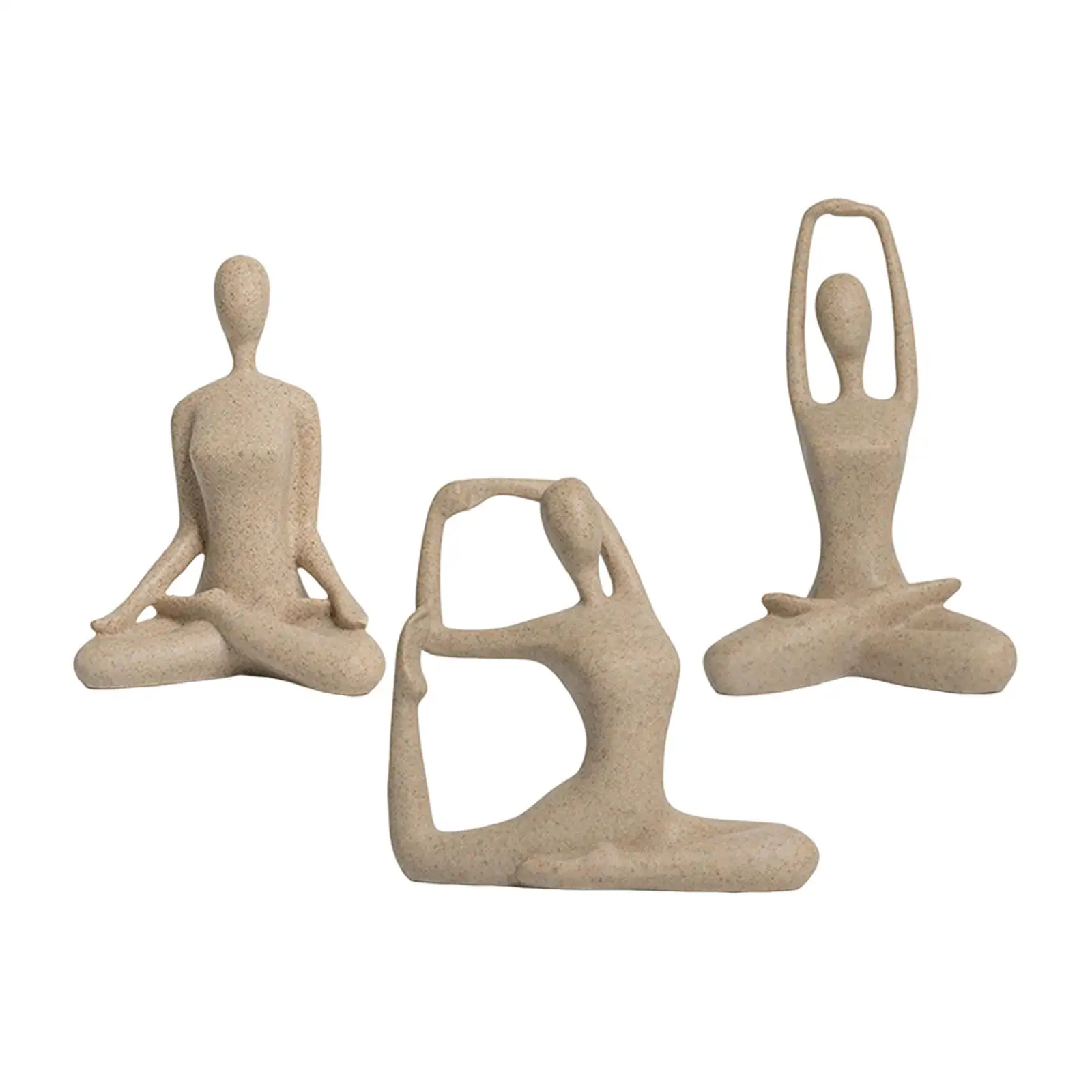 

3x Статуэтка для позы для йоги, офисная, новоселье, стол, Йога, фигурка, скульптура