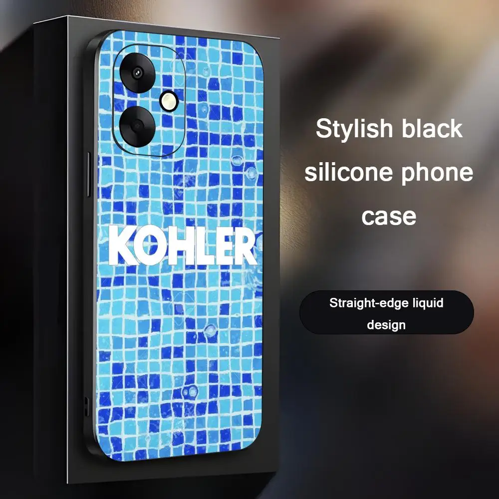 Фото Чехол для телефона Kohler для Xiaomi Redmi17 14C 13C 12C Note 15 14 13 12 Pro Plus S, мягкий черный чехол для телефона. №1