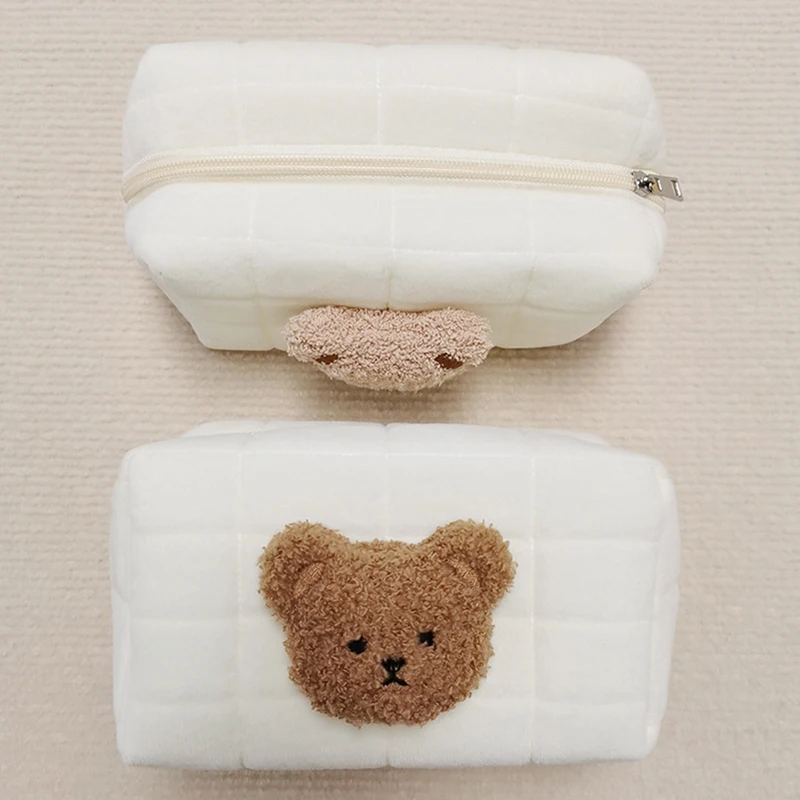 

Cotton Cartoon Bear Shape Portable Baby Organizer Reusable Toy Organize Storage Bags For Small Objects 18x10x10cm