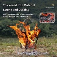 outdoor camping stainless steel firewood stove removable portable stove mini flower basket shaped picnic fire rack