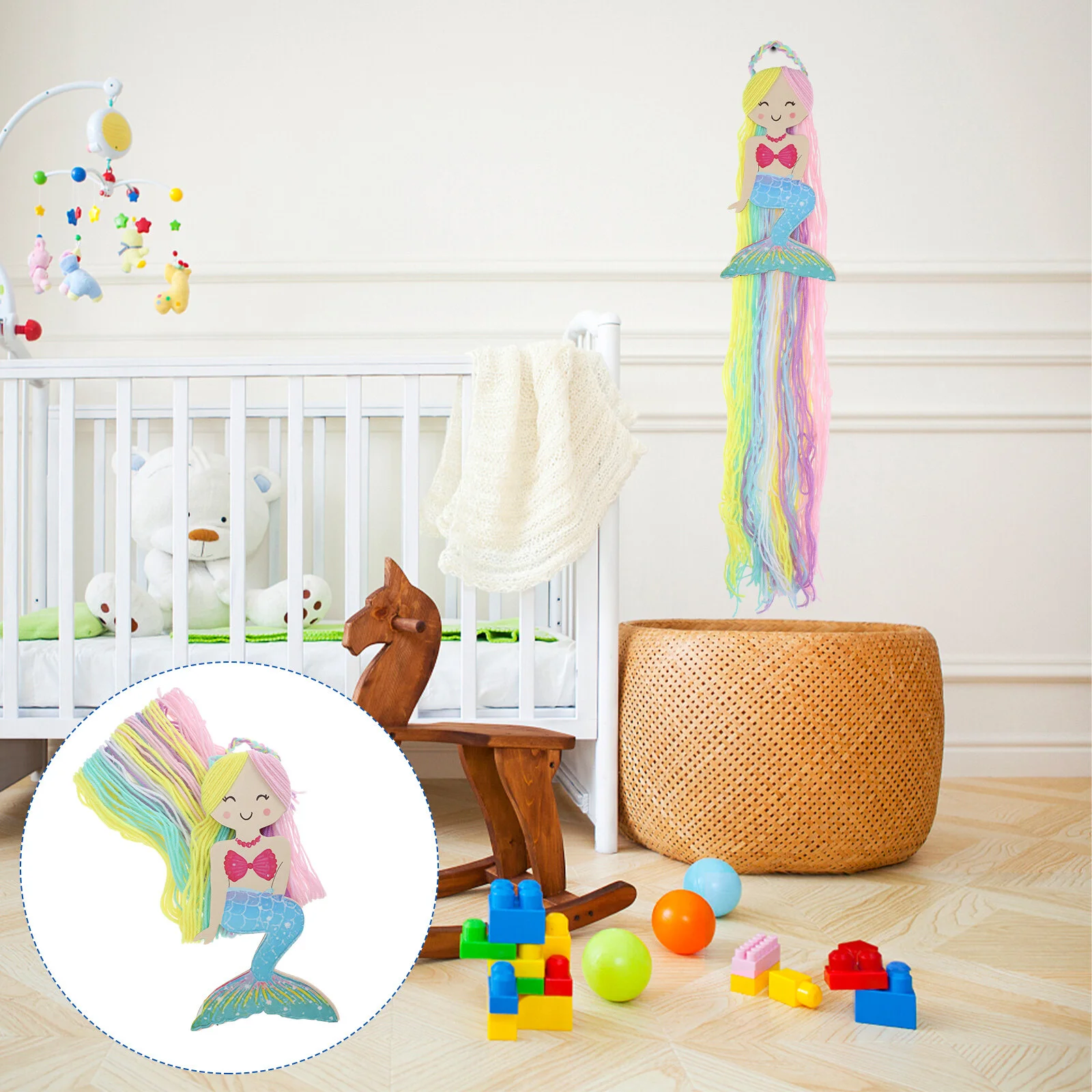 

Girls Hair Bows Clips Hanger Wall Holder Pendant Hairpin Storage Tassel Hanging Milk Cotton Room