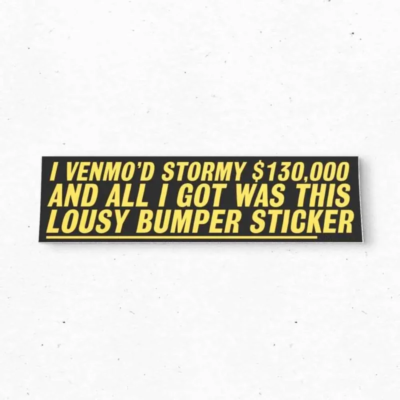 Наклейка на бампер Lousy STORMY DANIELS — Funny Gen With Meme Vintage Style Y2K 90-е годы Наклейки