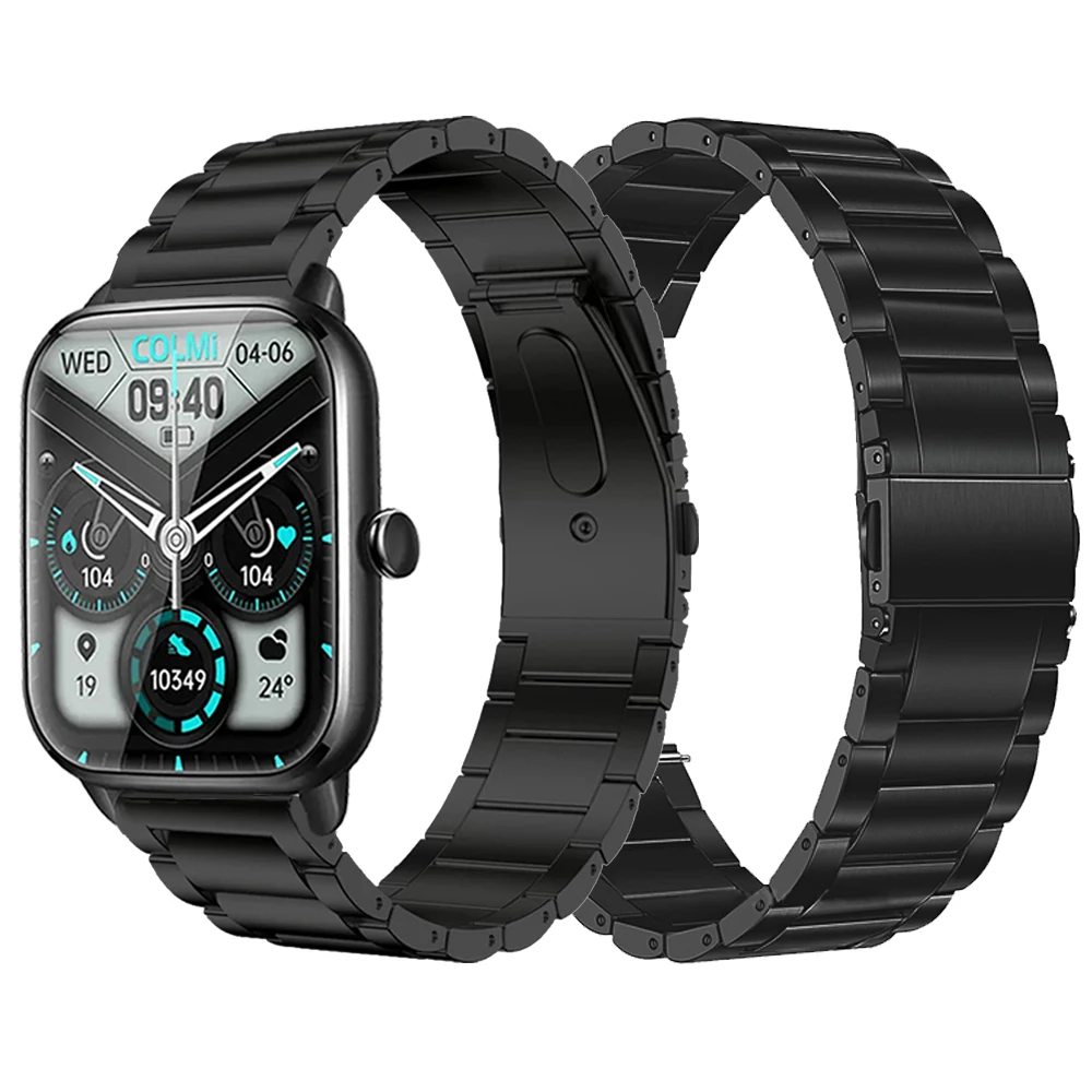 

Металлический титановый ремешок для COLMI C61 C60 M40 I30, браслет COLMI P8 Plus Pro P9 P12 V23 Land 2S, аксессуары для наручных часов, 20/22 мм