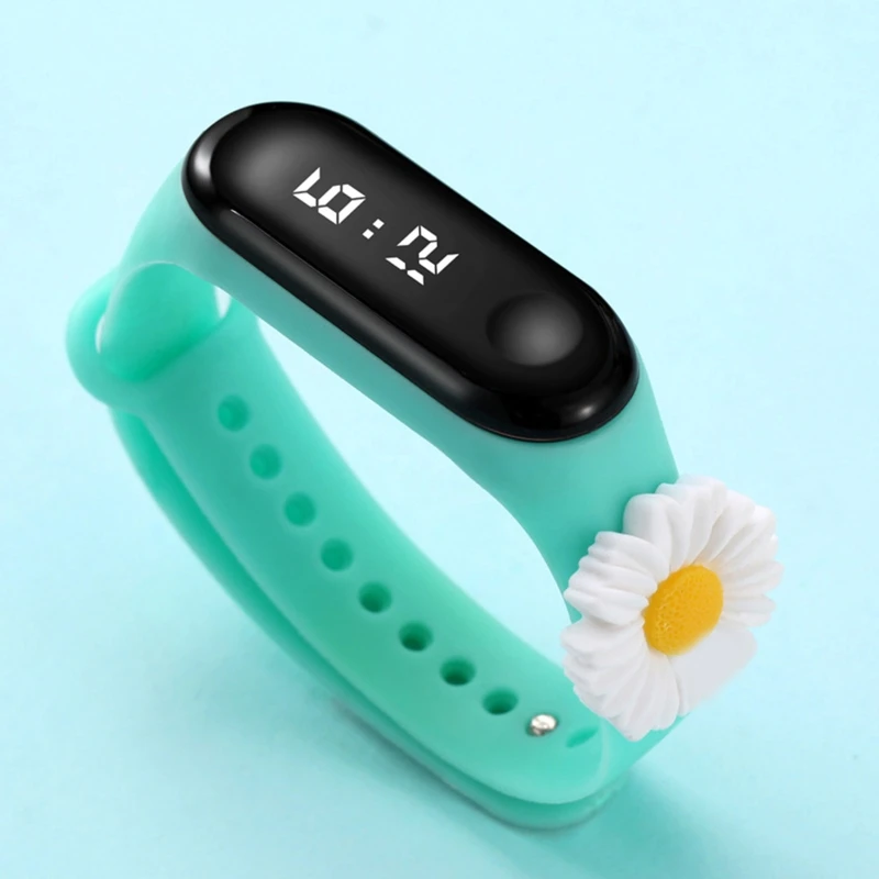 

Детские электронные цифровые часы с сенсорным экраном, модные милые водонепроницаемые наручные часы с мультяшным рисунком, детские наручн...