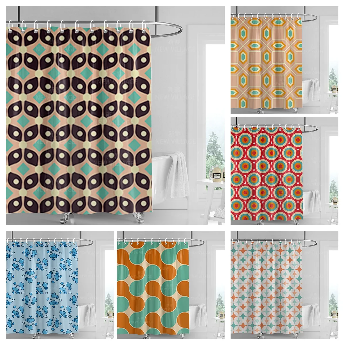 Домашний декор занавески для душа ткань современный скандинавский