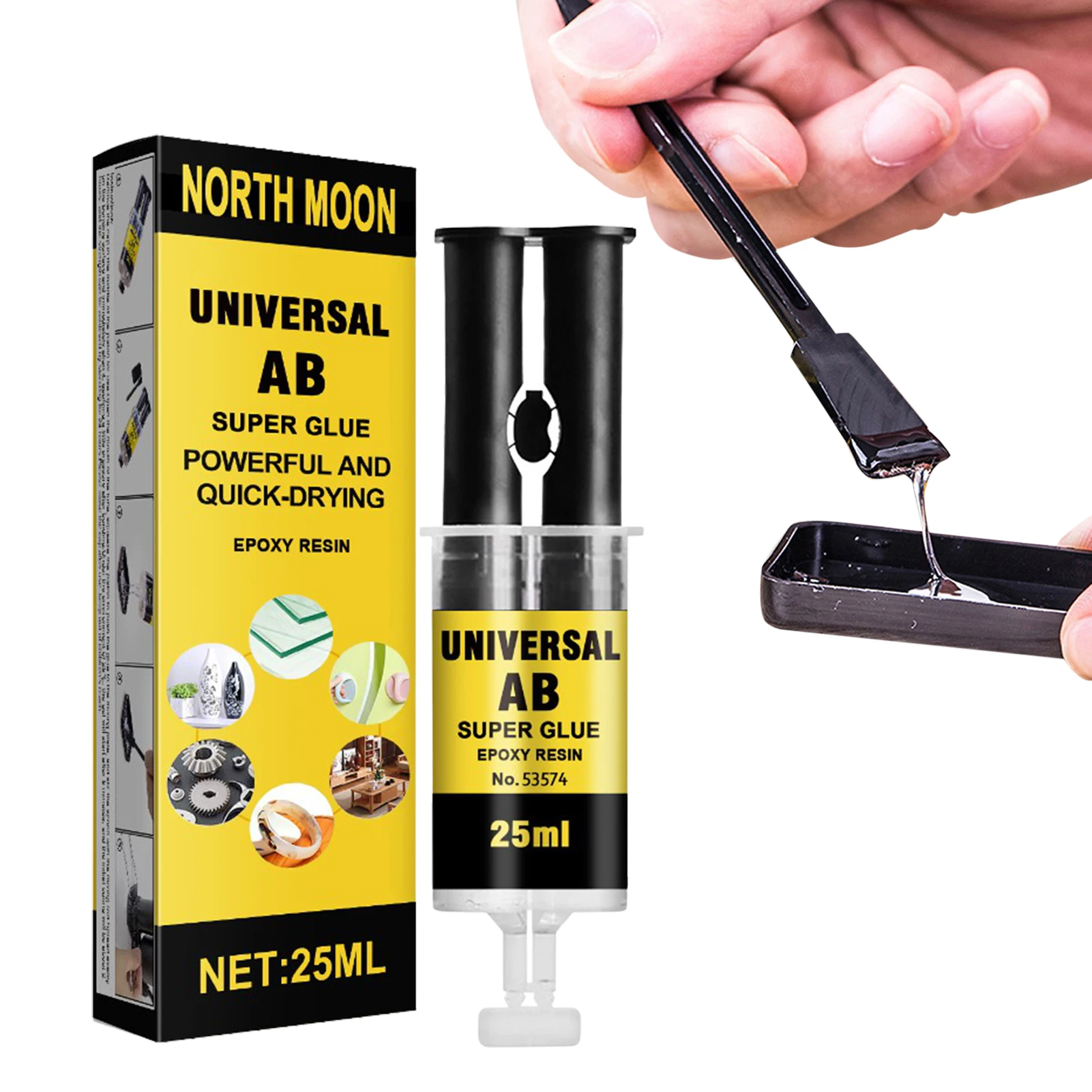 

AB Glue Firm 2 Minutes Curing Stationery Strong Glue Home Supply Adhesive Universal 25ml Long-lasting Epoxy Resin Super Liquid