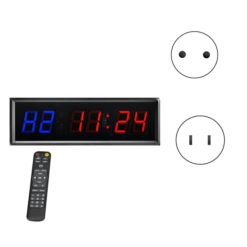 

1.5 Inch 6 Digit Gym Timer,LED Interval Timer Digital Countdown Wall Mounted Clock Fitness Timer For Home Gym