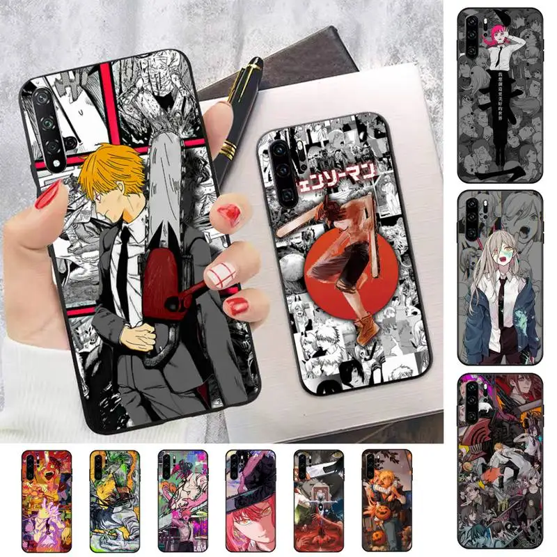 

Cute Cartoon Chainsaw Man Phone Case for Huawei P30 40 20 10 8 9 lite pro plus Psmart2019
