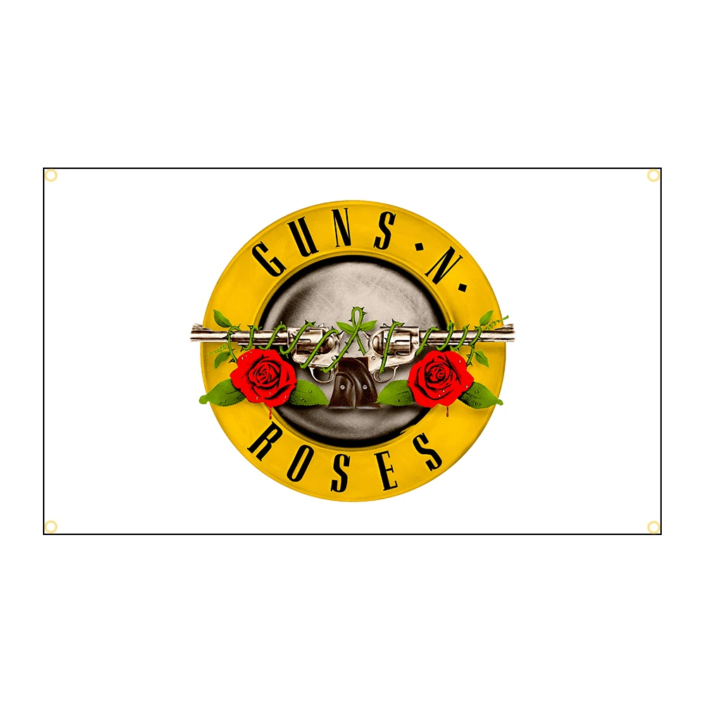 90x150cm Guns And American Roses Rock Band Flag Polyester Printed Banner Decoration | Flags