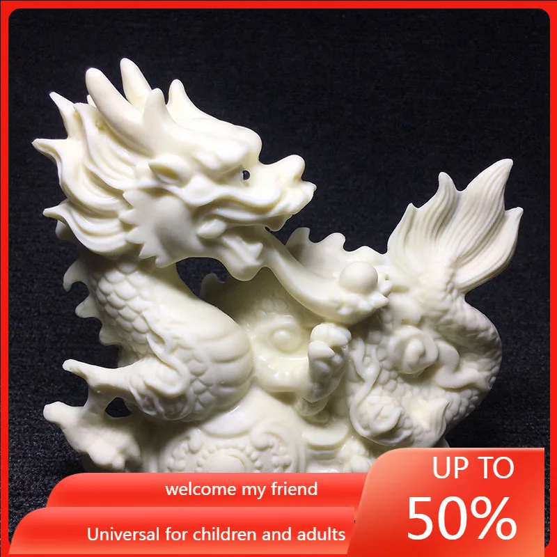 

Ivory Nut Carved Dragon Playing Beads Bodhi Seeds Coconut Wood Crafts Decoration Gift Box