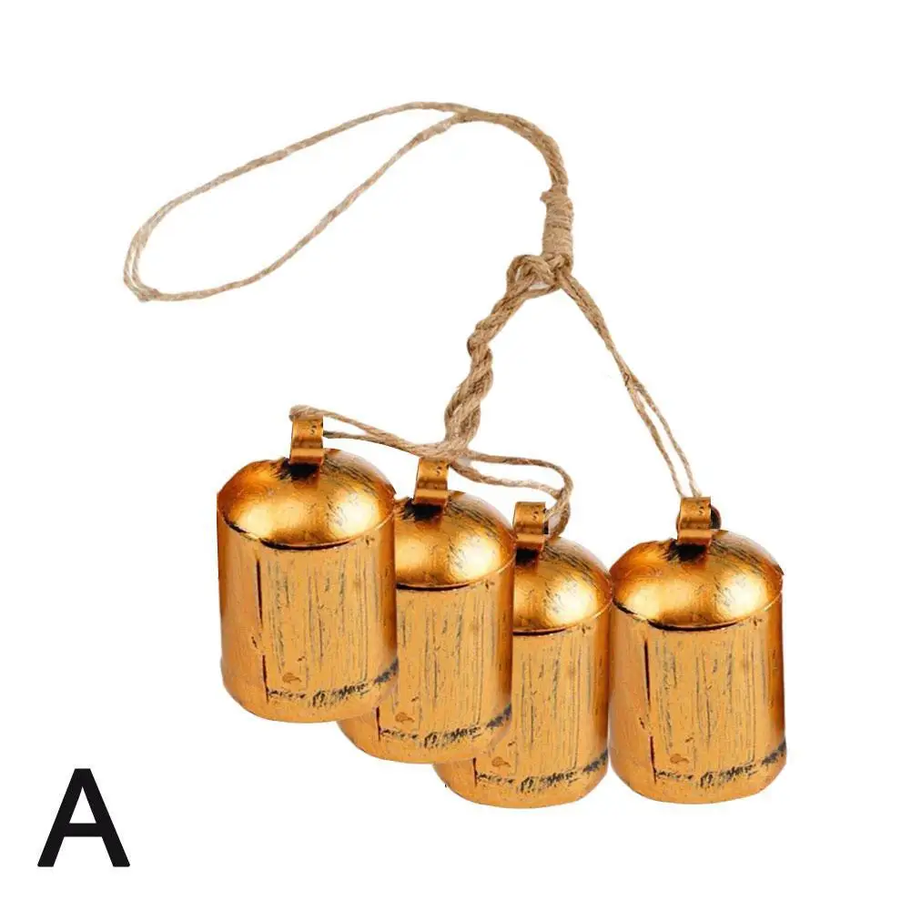 Рождественские колокольчики в деревенском гармонии 3 шт. большие винтажные