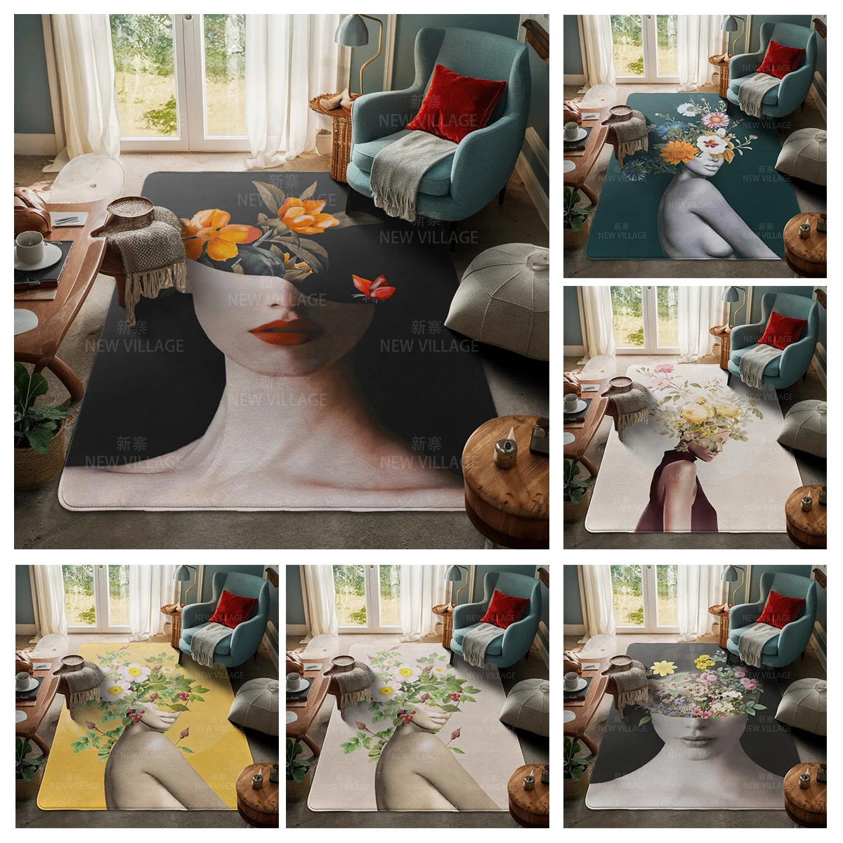 Напольные коврики для гостиной ковер семейной двери современный скандинавский