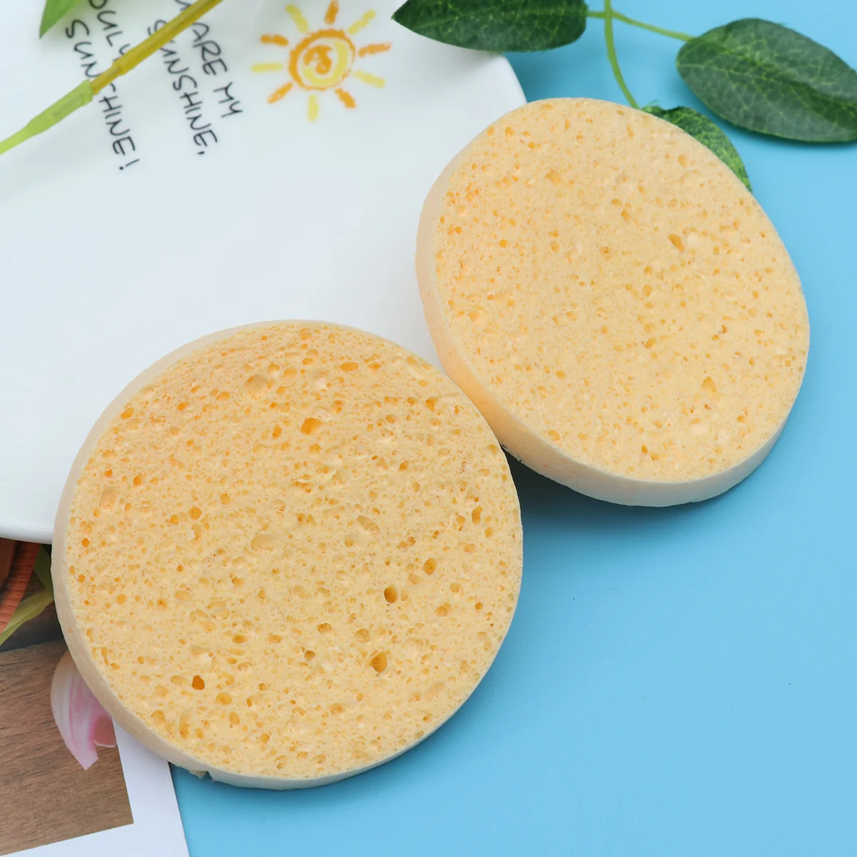 

40PCS Round Face Cleaning Sponge Face Puff Exfoliating Pad for Spa