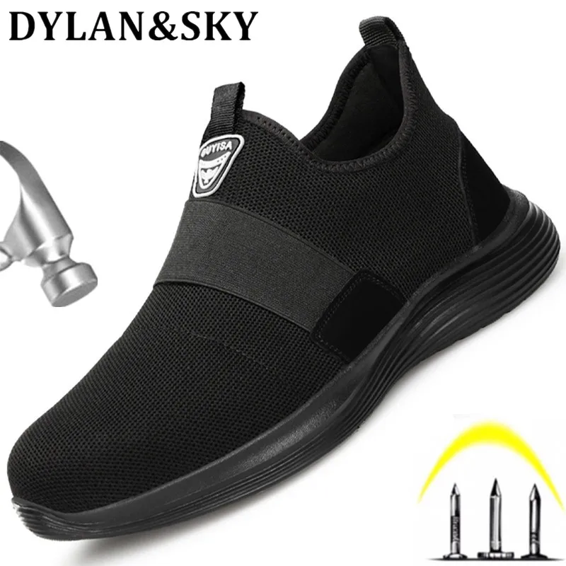 

Lightweight Comfort Safety Shoes Men Steel Toe Work Shoes Sneakers Anti-smashing Steel Toe Shoes Indestructible Safety Boots