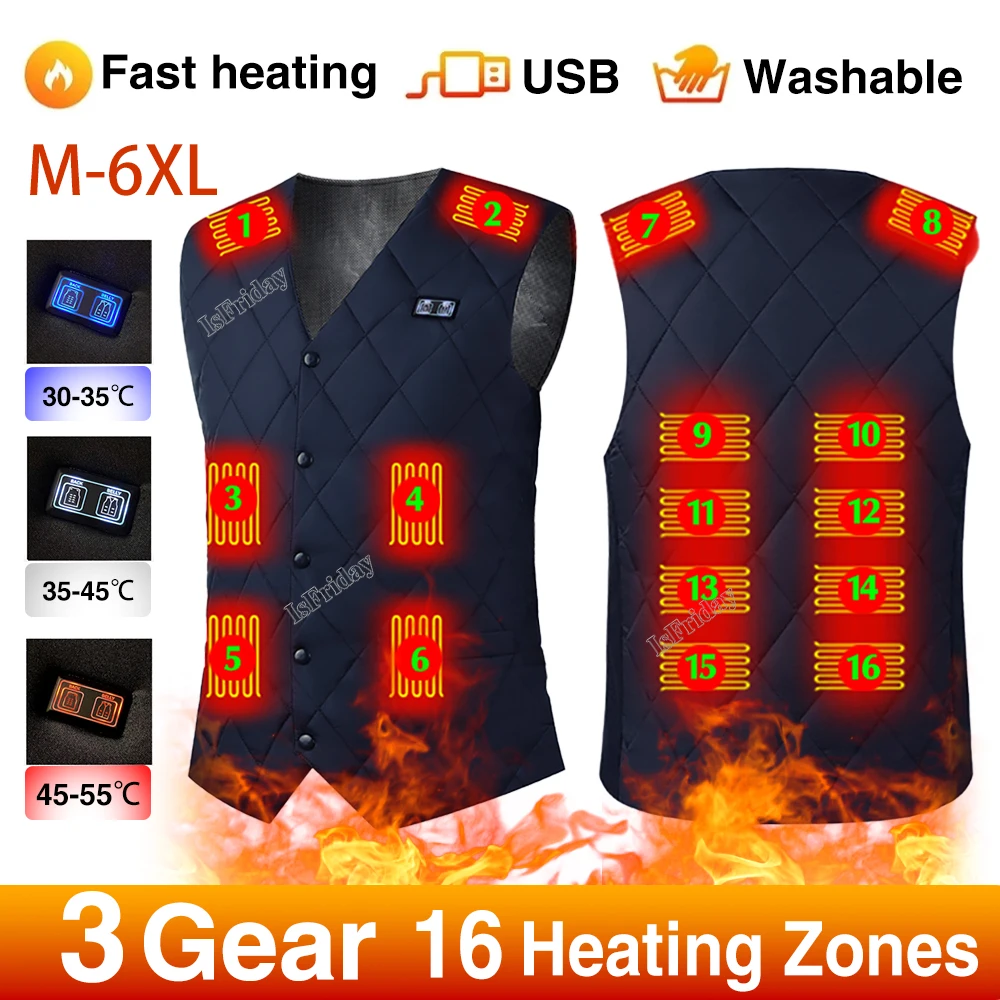 

Жилет мужской/женский с подогревом и зарядкой от USB