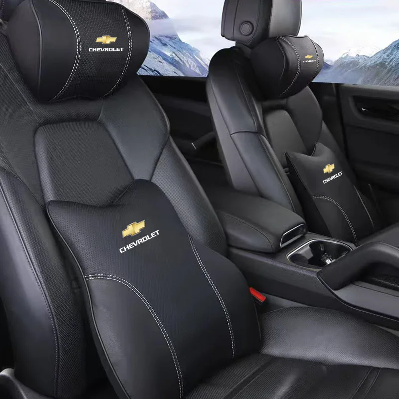 Кожаная подушка для подголовника автомобильного сиденья с поддержкой поясницы