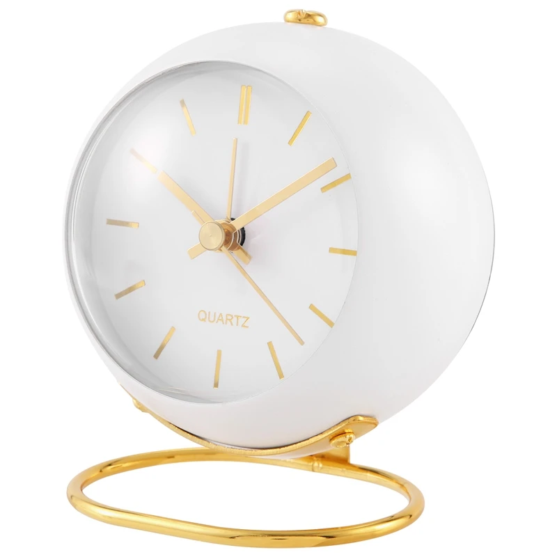 S With Light,retro Silent Analogue Small Clock,table Bedside Alarm Clocks Decor