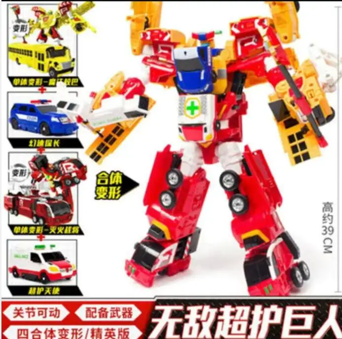 

Deformed Car Robot Transformation Rescue Giant Rider Korean Cartoon Anime Plastic Hello Carbot Combination Toys Gift for Boy 3