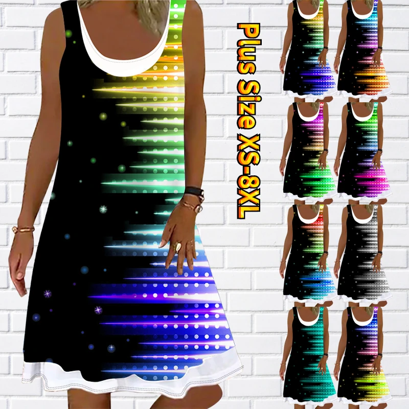 

Юбка без рукавов, платье с круглым вырезом, летняя облегающая юбка с цветочным принтом, элегантная юбка-жилет, женская модная повседневная Юбка До Колена