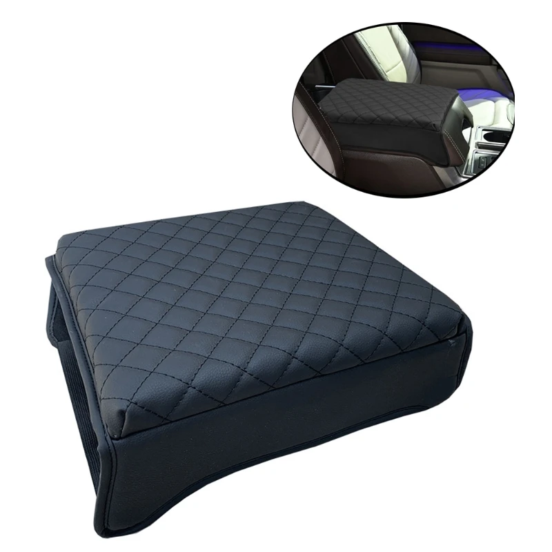 

Auto Center Console Box PU Leather Cushion Mat Cover for Ford F150 2015-2020