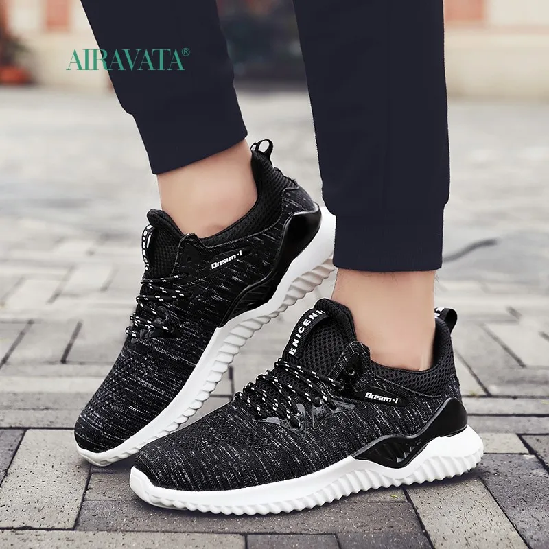 men's sneakers running shoes comfortable breathable tennis footwears platform lace-up inceasing height  zapatillas de deporte