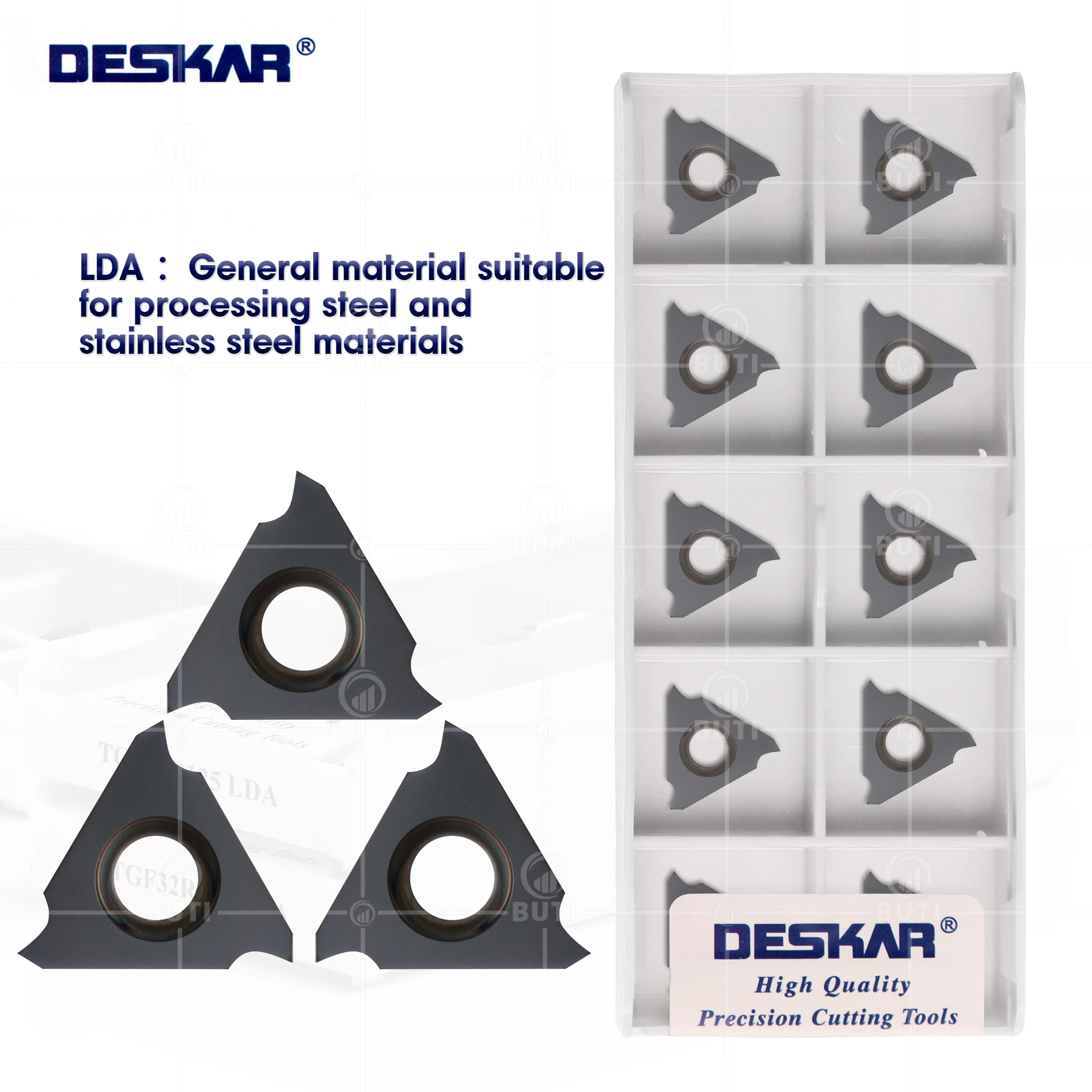 Фото DESKAR 100% оригинальный TGF32R 200 210 215 220 230 240 250 260 265 270 275 280 LDA режущие пластины из карбида для мелкорежущих режущих пластин токарные инструменты с ЧПУ №1