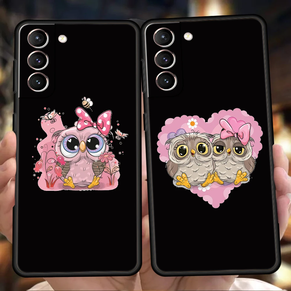 

Harris Cute Owl Case for Samsung Galaxy S23 S22 S20 S21 FE Ultra S10 S10E S9 M22 M32 Plus S7 EDGE 5G Silicone Phone Cover Capas