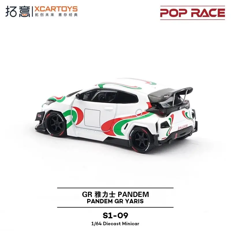 Фото Металлическая модель автомобиля 1/64 S1-09 Pandem Gr Yaris с подвижными дверями и ручками, украшение для стола, модные коллекционные игрушки, подарок на день рождения №4