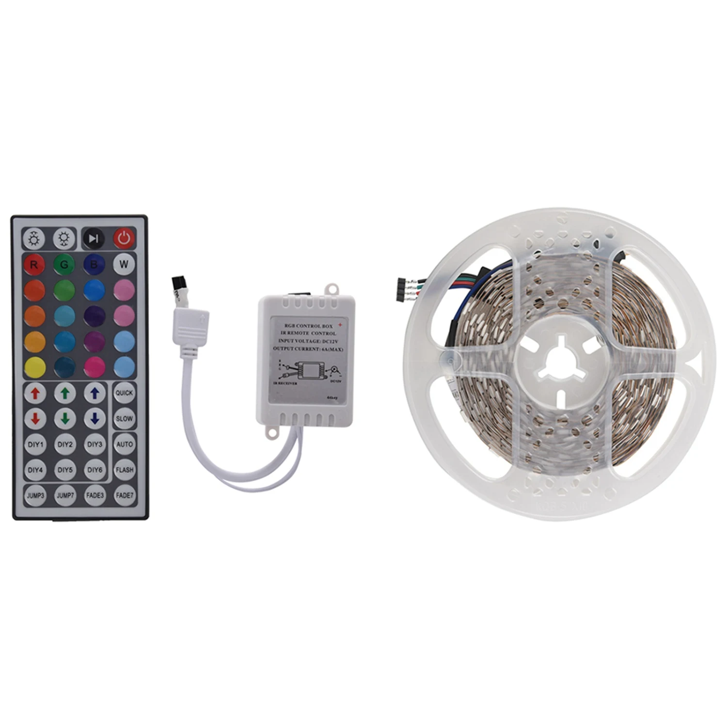 

44Key IR Remote Controller for RGB 5050 LED Light Strips & 5M RGB 300 5050 LED Flexible Light Strip Non-Waterproof DC12V