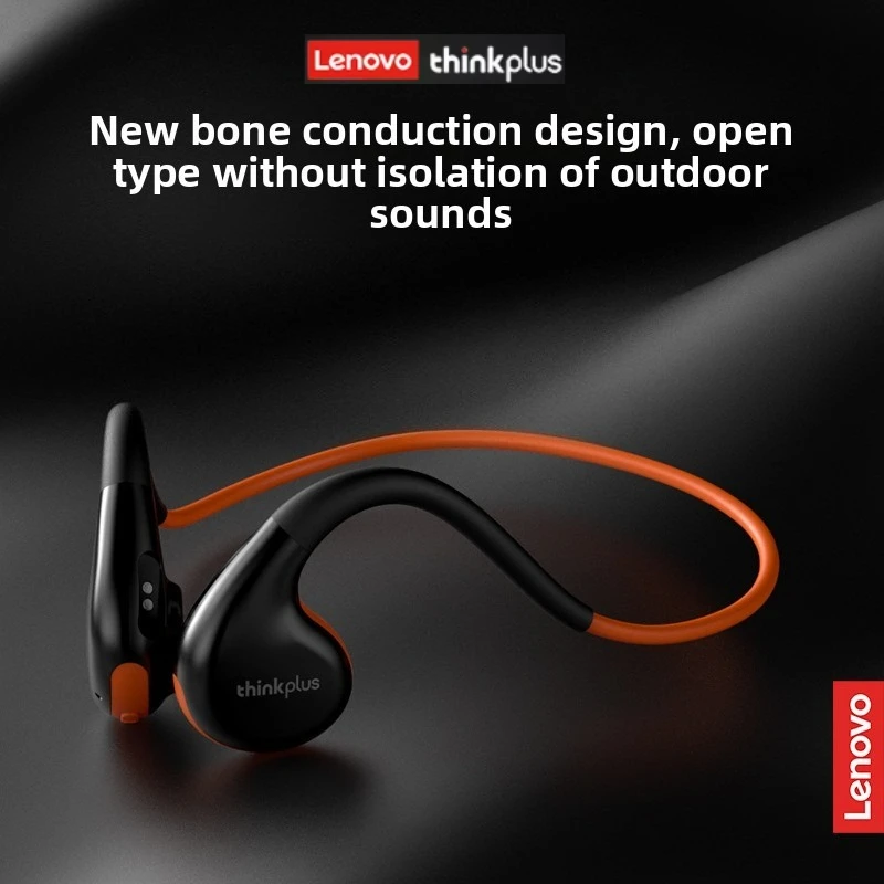 Фото Оригинальные беспроводные Bluetooth-наушники Lenovo Thinkplus X7 с костной проводимостью 5,3, стереонаушники с крючком для плавания, спортивные водонепроницаемые наушники №3