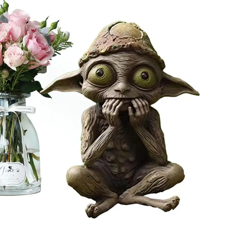 

Фигурки инопланетянина из смолы, фигурка инопланетянина, забавное украшение для дома и сада, полка, фигурка Инопланетянина на Хэллоуин