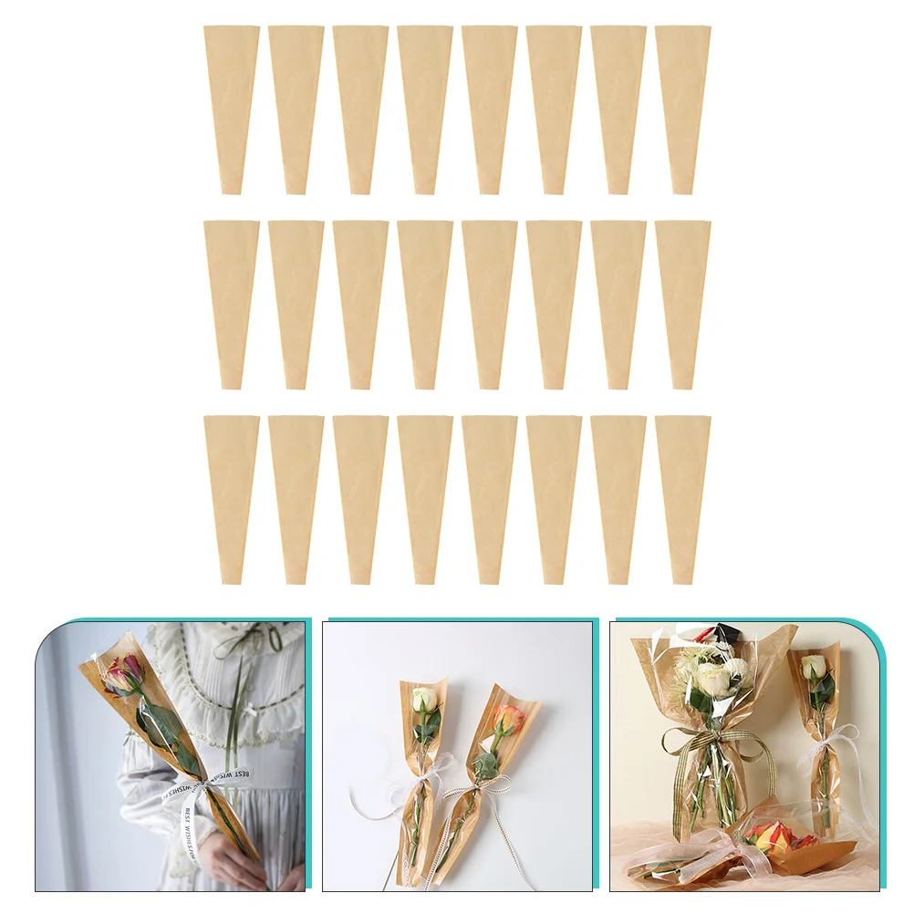 

50 шт., бумажные пакеты для упаковки цветов