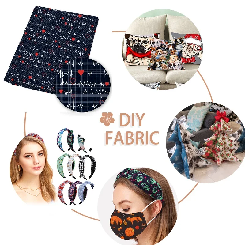 Дизайнерская ткань для платья полиэстер хлопчатобумажная шитья пиццы продуктов