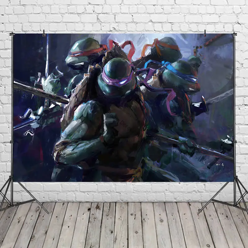 Фон для фотосъемки С черепашками-ниндзя |