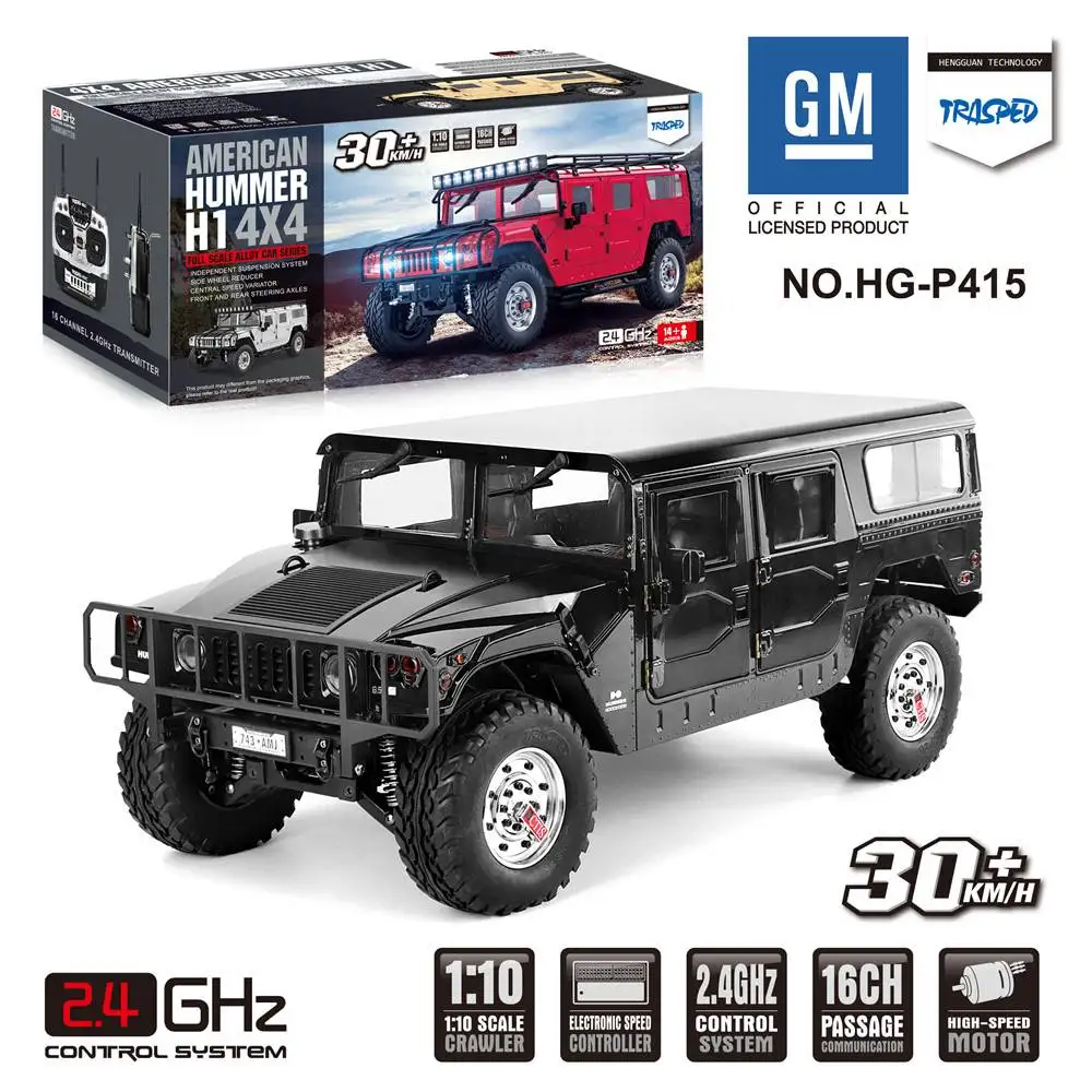 

HG P415 Upgrade 1:10 16CH RC Car with Light Sound Metal Chassis Remote Control Car Electric Car without Battery Toy for Aldults