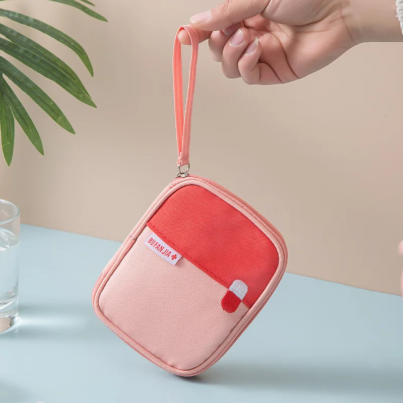 

Mini Portable Medicine Bag Waterproof First Aid Kit Medical Emergency Kits Storage Bag Outdoor Household Medicine Pill Organizer