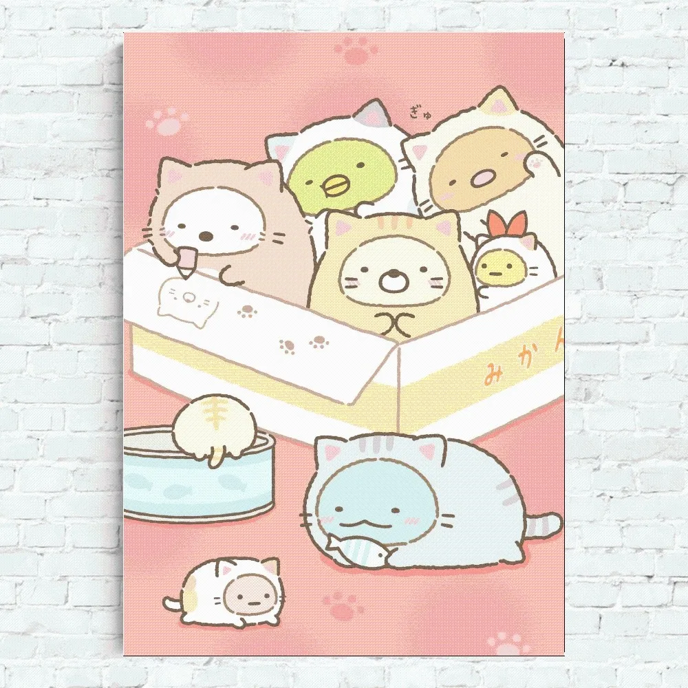 Мультяшный постер Sumikko gurashi домашний офис настенный спальня гостиная кухня