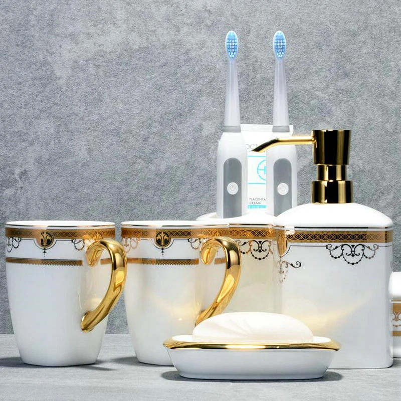 

Роскошные аксессуары для ванной комнаты, свадебный подарок, украшение для дома, высококачественный набор для ванной комнаты