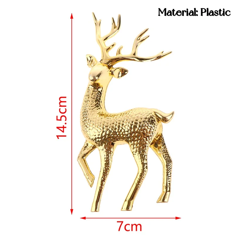 

Золотая статуя оленя, фигурки оленей, скульптура лося из смолы, роскошный домашний декор для гостиной, рождественские украшения, настольные украшения