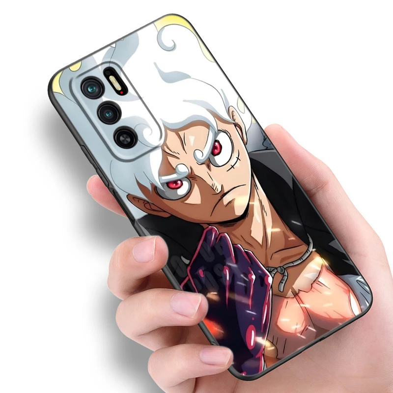 Фото Черный силиконовый чехол для телефона Luffy's Gear 5, аниме для Xiaomi Redmi Note 10 11 12 13 14 Pro Plus 10S 11S 12S, чехол из ТПУ №5