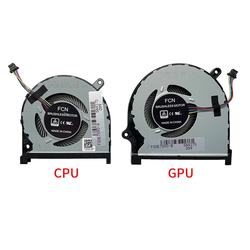 Новый кулер для охлаждения ЦП ноутбука, радиатор для DELL Insprion 15 7590 7591 P83F 0MPHWF 0861FC 861FC 1323-01BH000