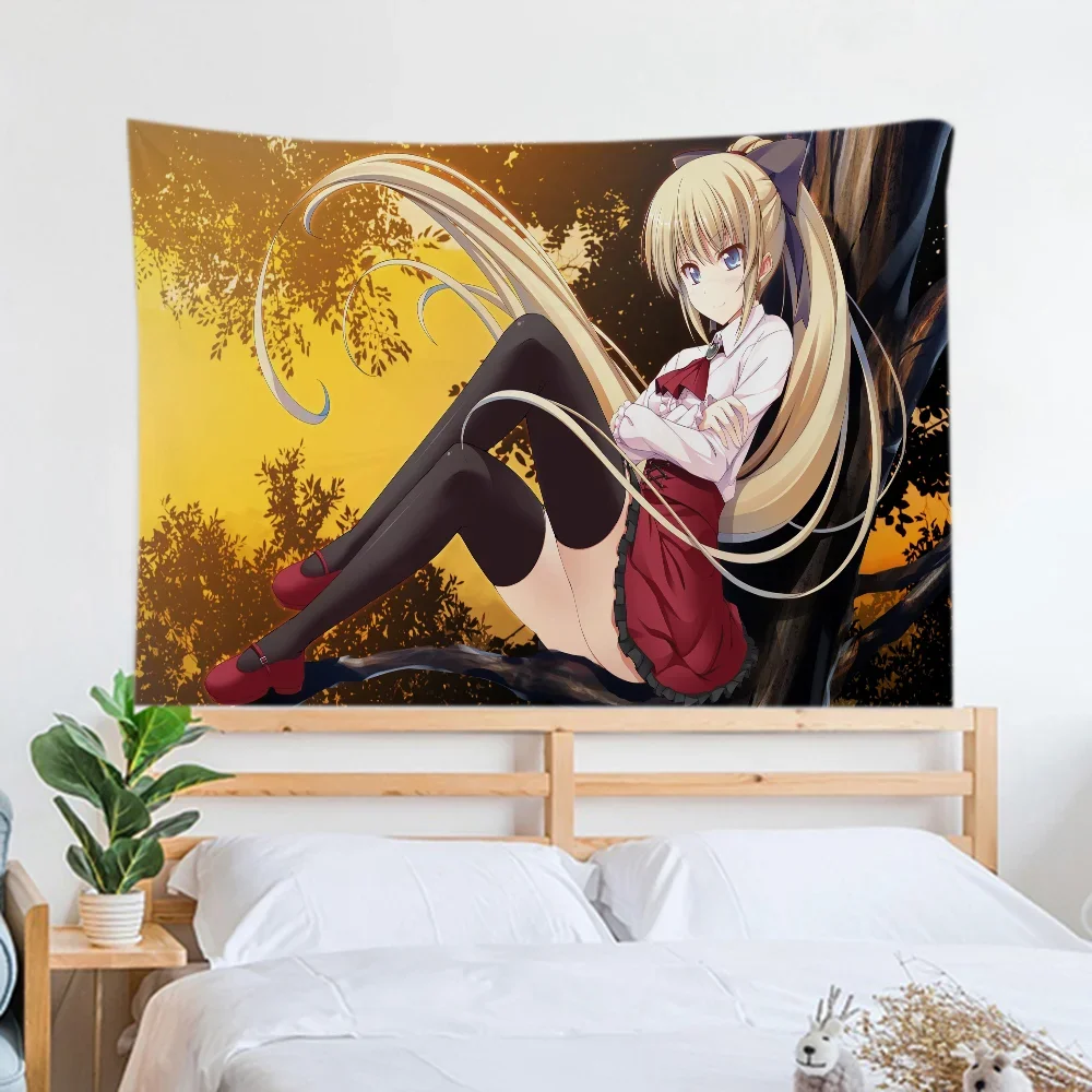 Аниме Кизи Тканевый Гобелен Настенный Декор Полиэстер Подвесное Искусство