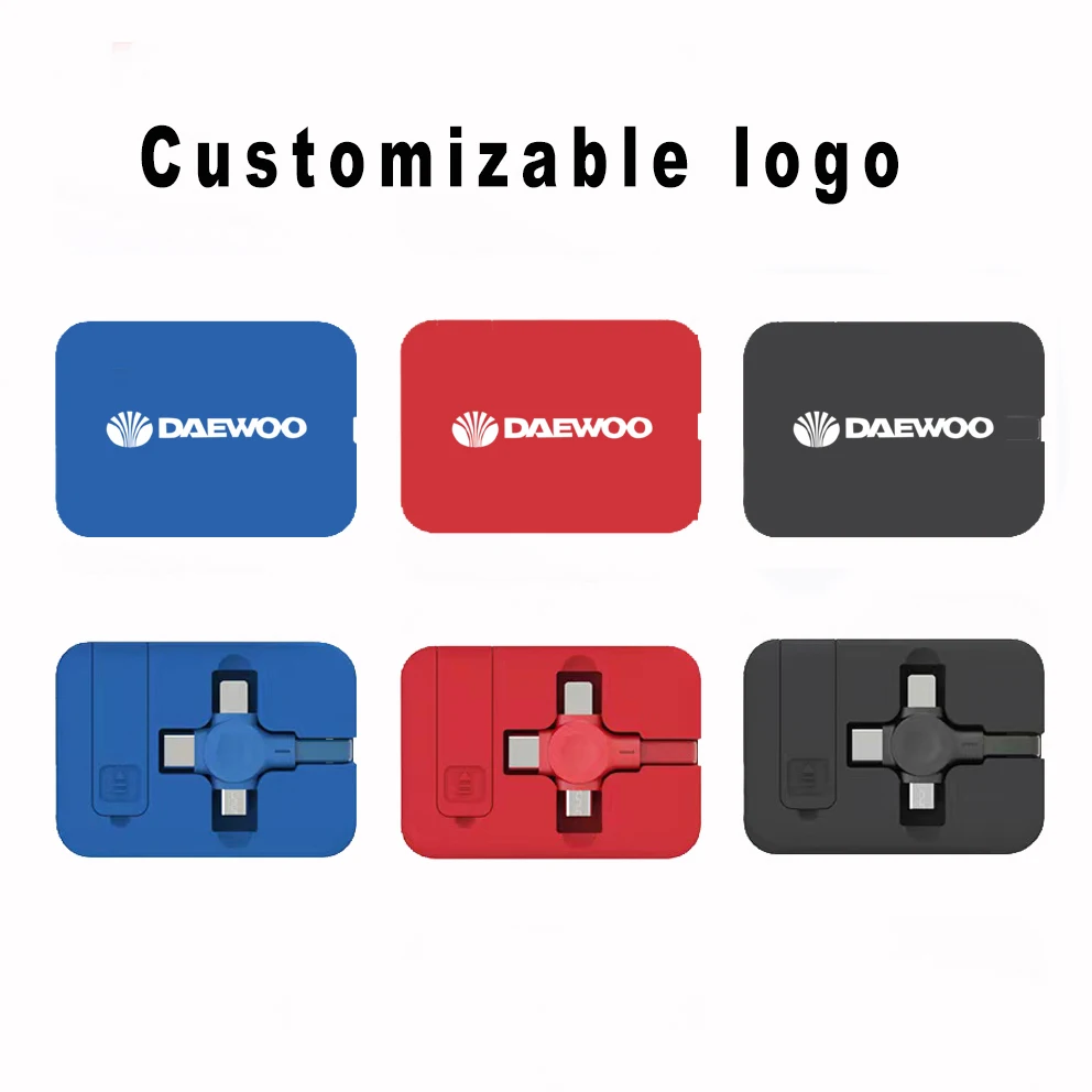 Телескопический портативный кабель для передачи данных три в одном