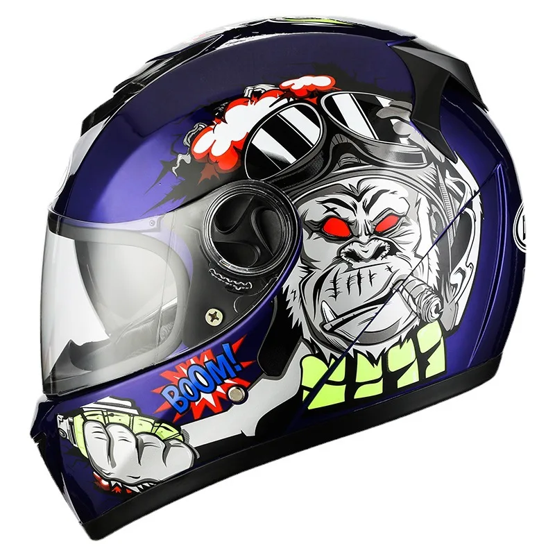 Motorcycle helmet motorcycle accessories full helmet crash helmet motorcycle double lens anti fog all season enlarge