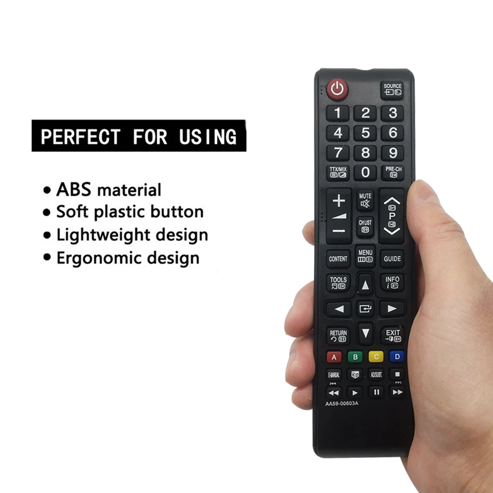 Подходит для пульта дистанционного управления Samsung TV AA59‑00603A, совместим с AA59‑00558A, AA59‑00580A, заменяющий пульт для телевизора UE40EH6037. (art.: 3920dbbc655a4) - 3920dbbc655a4